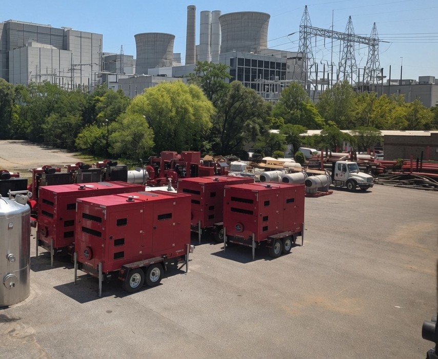 Equipment Staging prior to project